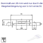 Preview: MLM Drehstangenschloss links 740 für 6 mm MLM Schlüssel, Dornmaß 20 mm
