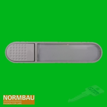 Klingeltaster 113x26 von Normbau/Meteor hellgrau