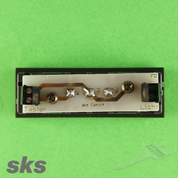 SKS - Kombitaster mit Mirkroschalter und LED - braun