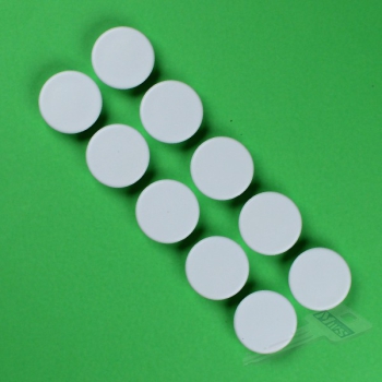 10 Stück weiße runde Haftmagnete 24 mm