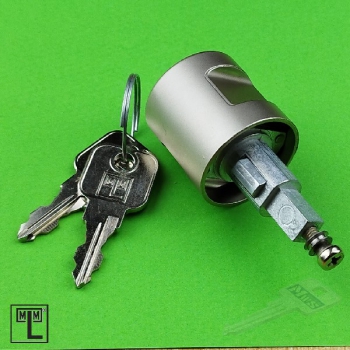 Preview: Zylinder Drehknopf rechts für 16-22 mm Holzstärke verschiedenschliessend