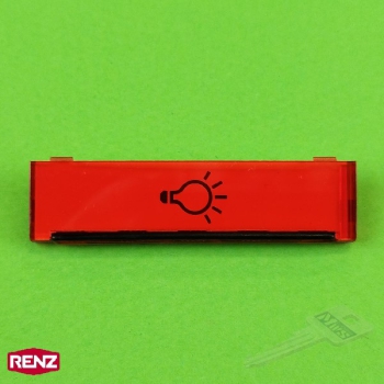 RENZ 97-9-82047 Lichttasterabdeckung 62x16 rot mit Symbol