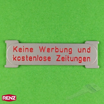 RENZ 97-9-90794 ALU-Namensschild RSA mit Gravur
