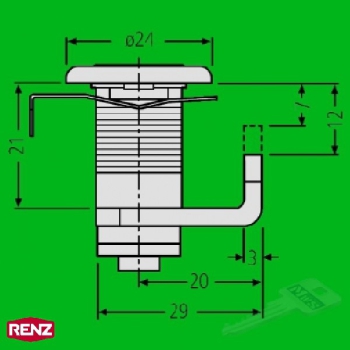 Renz Briefkastenschloss 448/EL 500