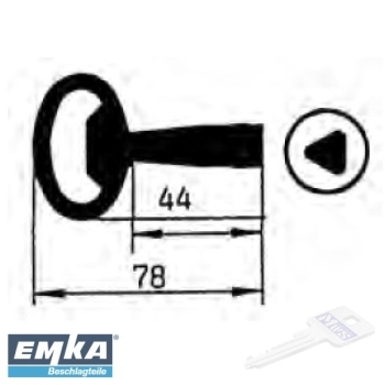 EMKA E 803 Dreikantschlüssel 8 mm