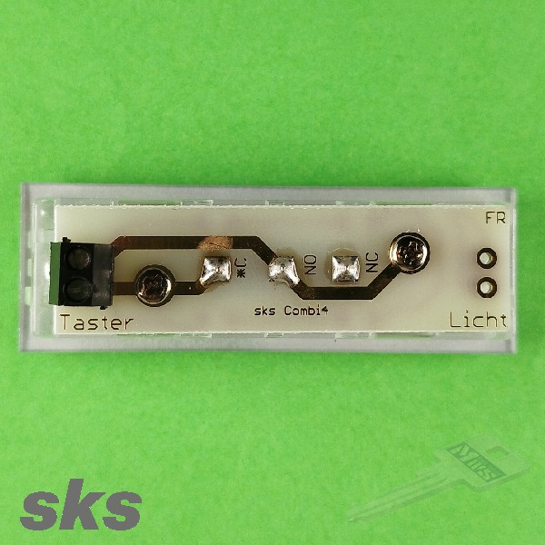 SKS - Kombitaster mit Mirkroschalter - silber