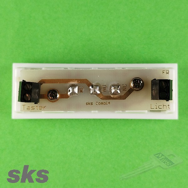 SKS - Kombitaster mit Mirkroschalter und LED - weiss