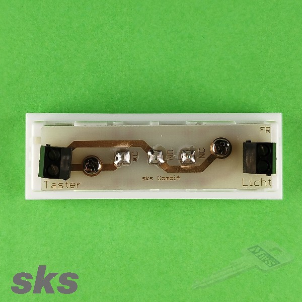 SKS - Kombitaster mit Mirkroschalter und LED - silber