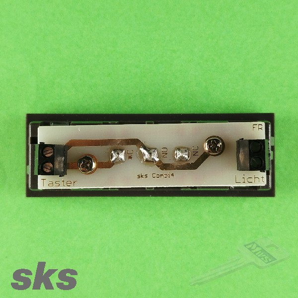 SKS - Kombitaster mit Mirkroschalter und LED - braun