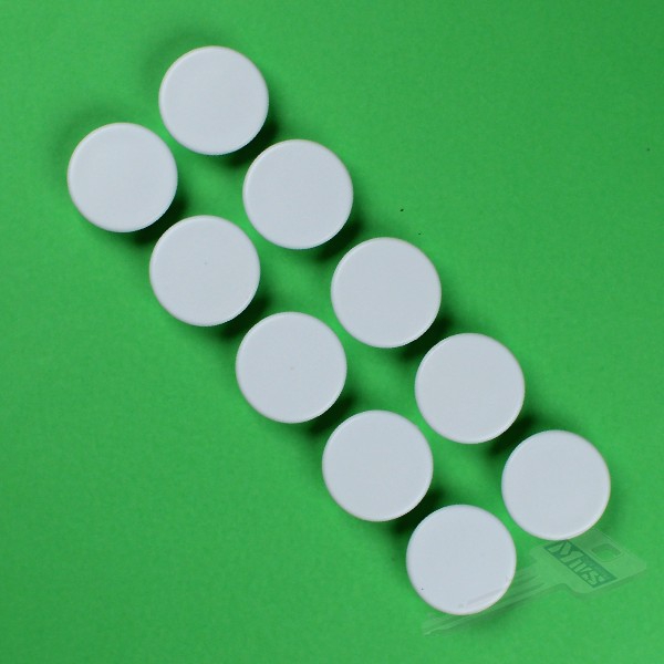 10 Stück weiße runde Haftmagnete 24 mm