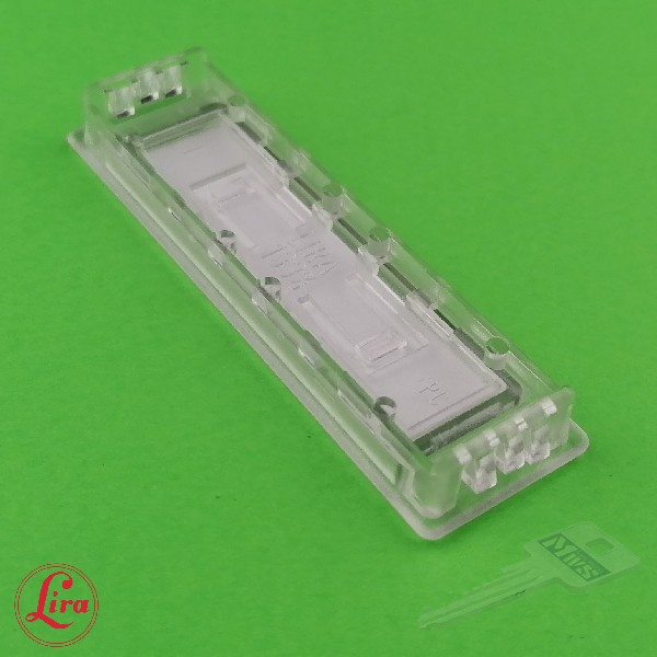 LIRA Namensschild, flache Ausführung, transparent