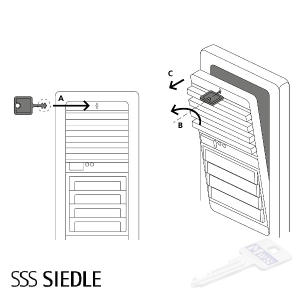 SIEDLE Schlüssel für Montagerahmen MR 5...