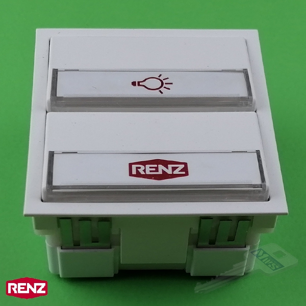 RENZ 97-9-85274 Tastenmodul mit 1 Licht- und 1 Klingeltaster