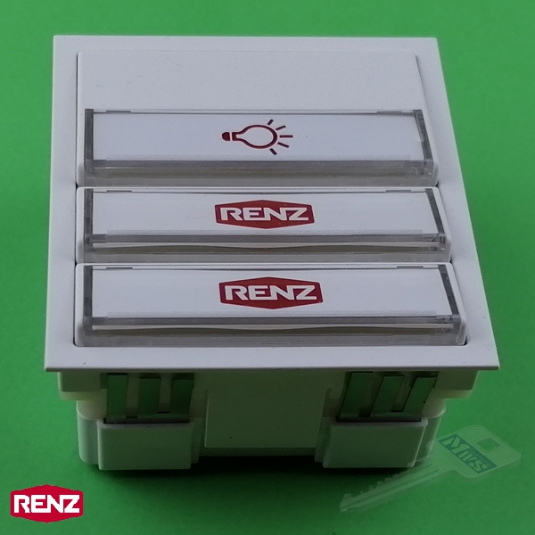 RENZ 97-9-85275 Tastenmodul mit 1 Licht- und 2 Klingeltaster