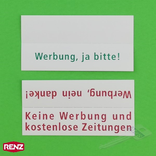 RENZ Kunststoffeinlage drehbar "Werbung"