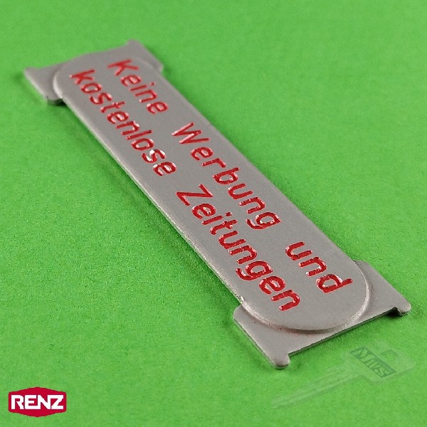 RENZ 97-9-90794 ALU-Namensschild RSA mit Gravur
