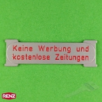 RENZ 97-9-90794 ALU-Namensschild RSA mit Gravur